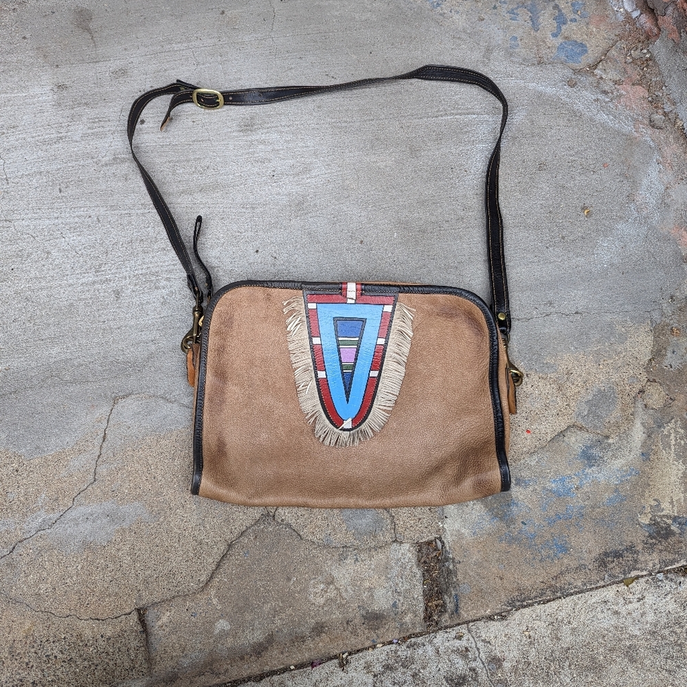 Turtle ridge leather bag